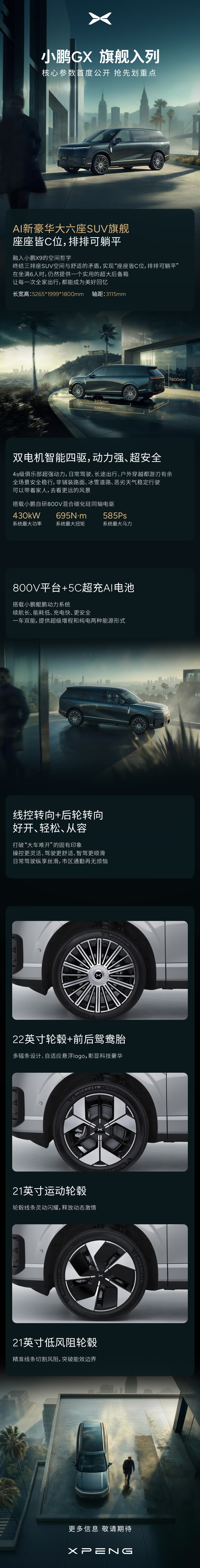 XPeng Motors Unveils Its First Flagship Large Six-Seat SUV, the XPeng GX!