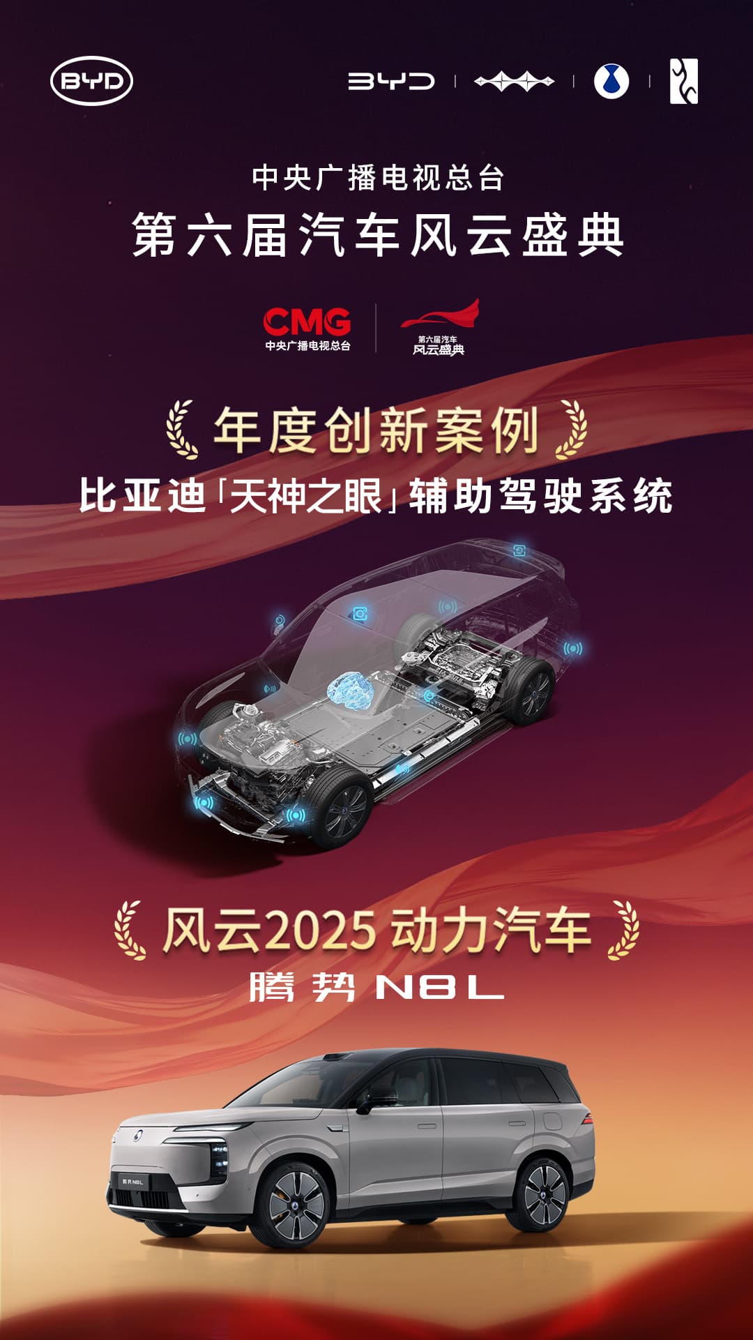 BYD's "Eye of God" ADAS and Denza N8L Win CCTV Automotive Awards